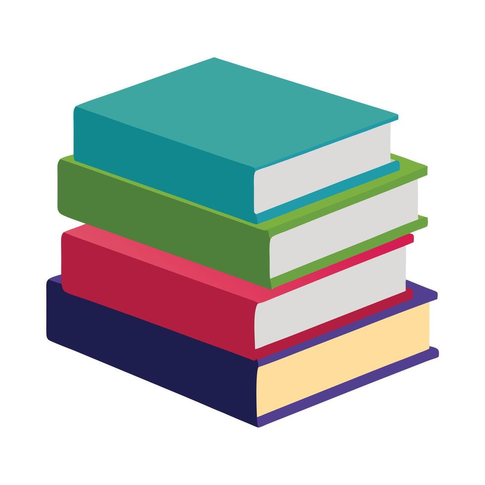 Stack of Colorful Books A Vibrant Illustration design vector