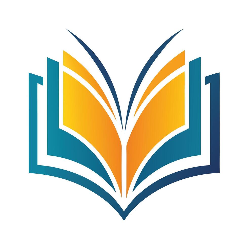 Abstract Book Logo Design Open Book Icon, Knowledge Symbol, Education Graphic vector
