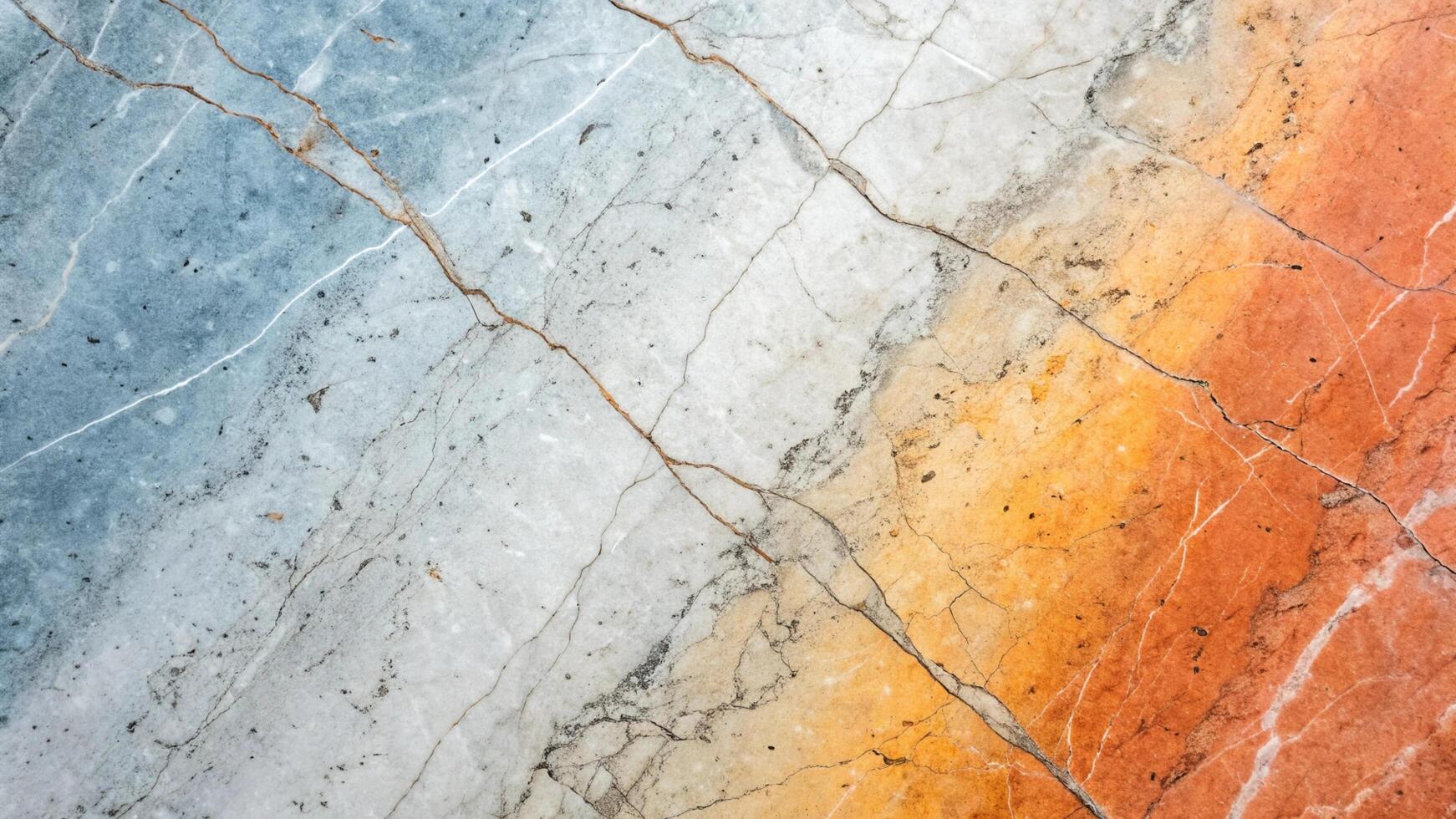 Marble texture background with orange, blue and white colors photo