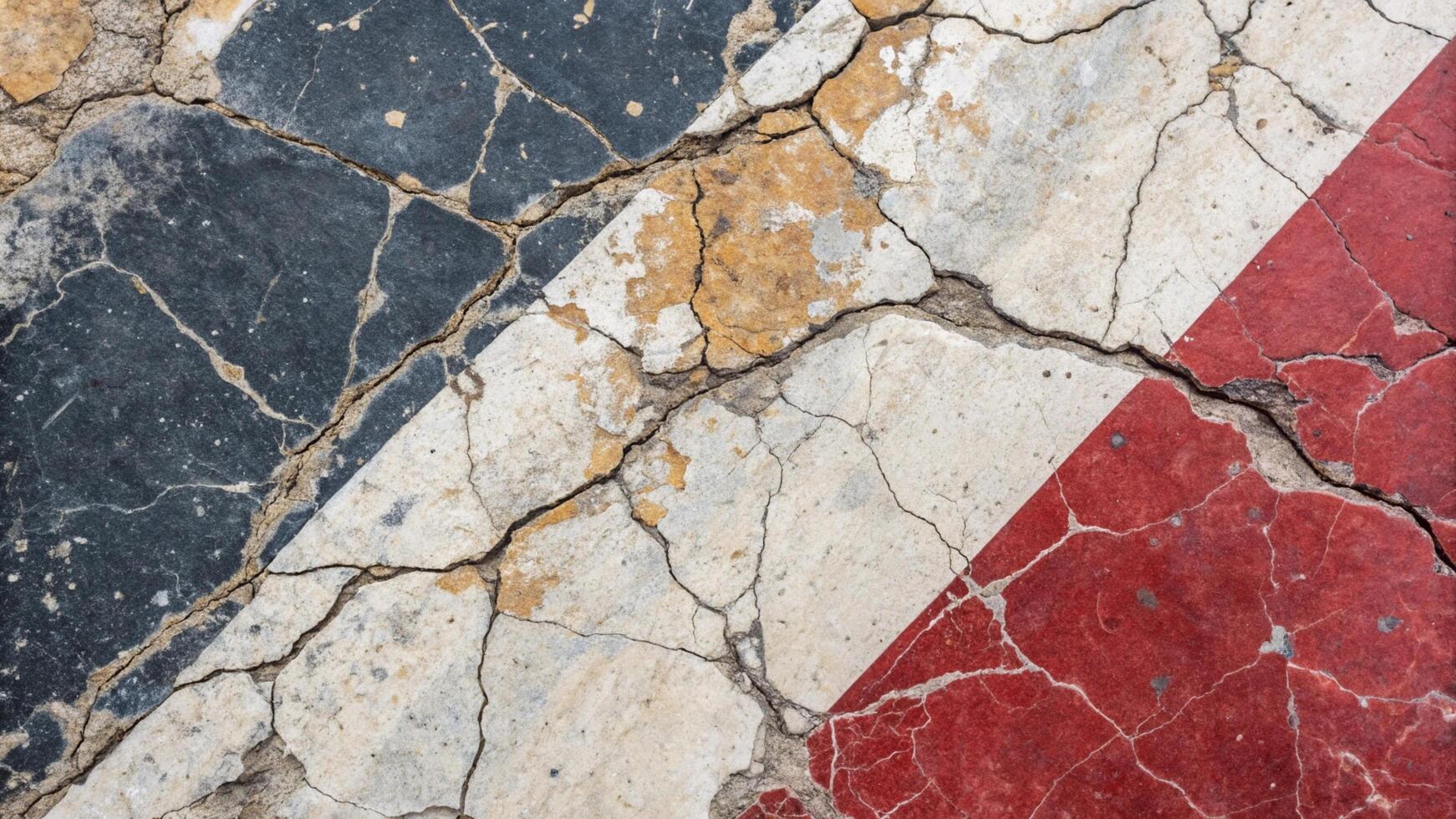 The flag of the united kingdom is painted on the ground photo