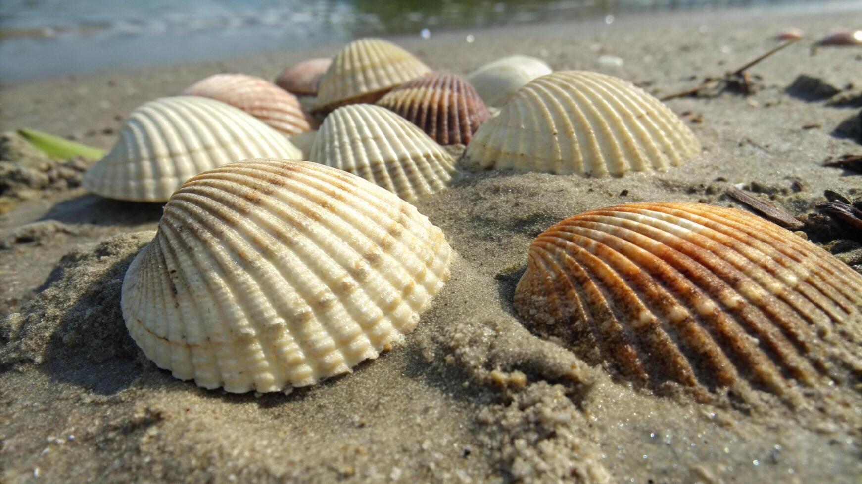 Shells on the beach photo