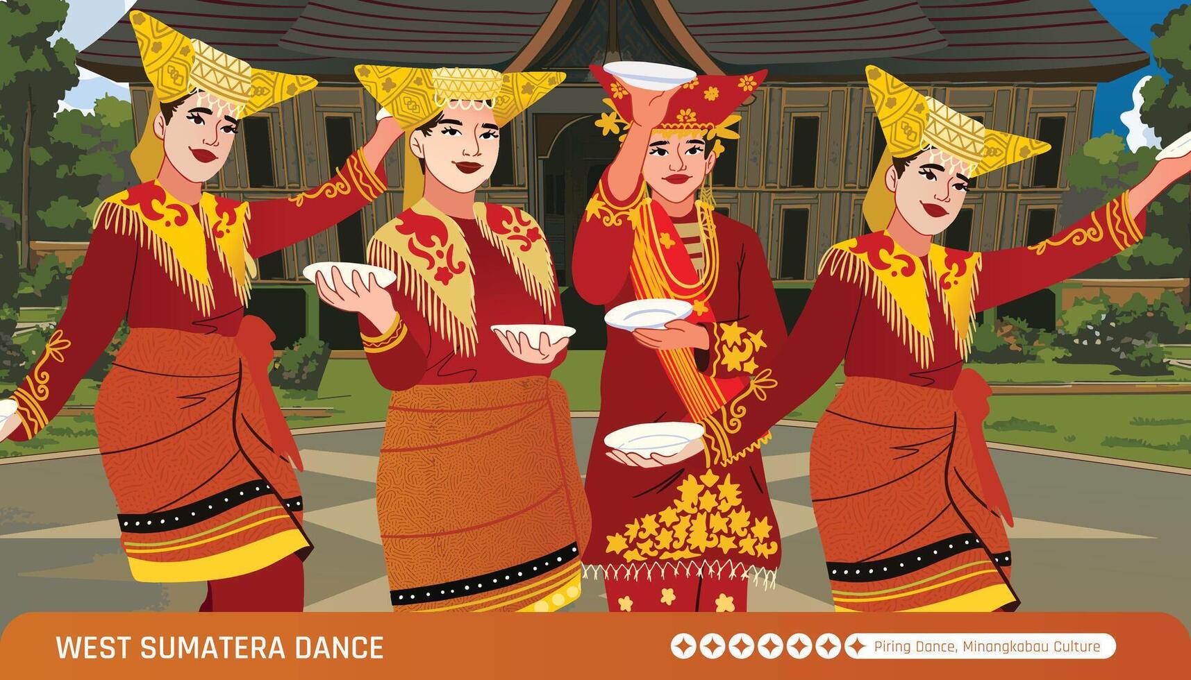 West sampang dance vector