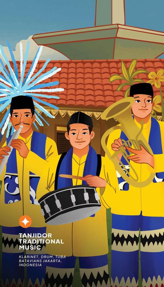 A poster for the national day of the indonesian people vector