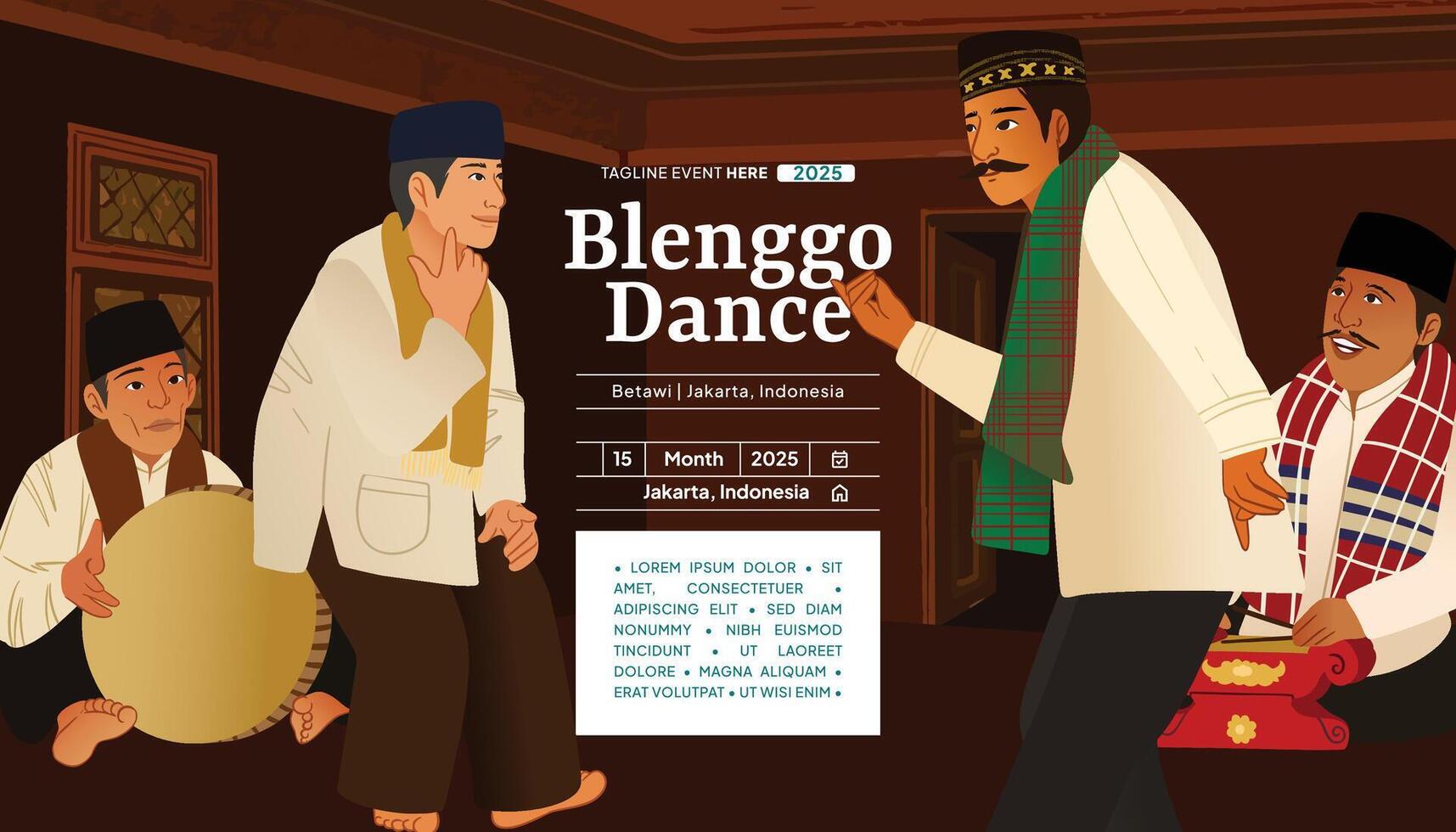 Blenggo dance - illustration vector