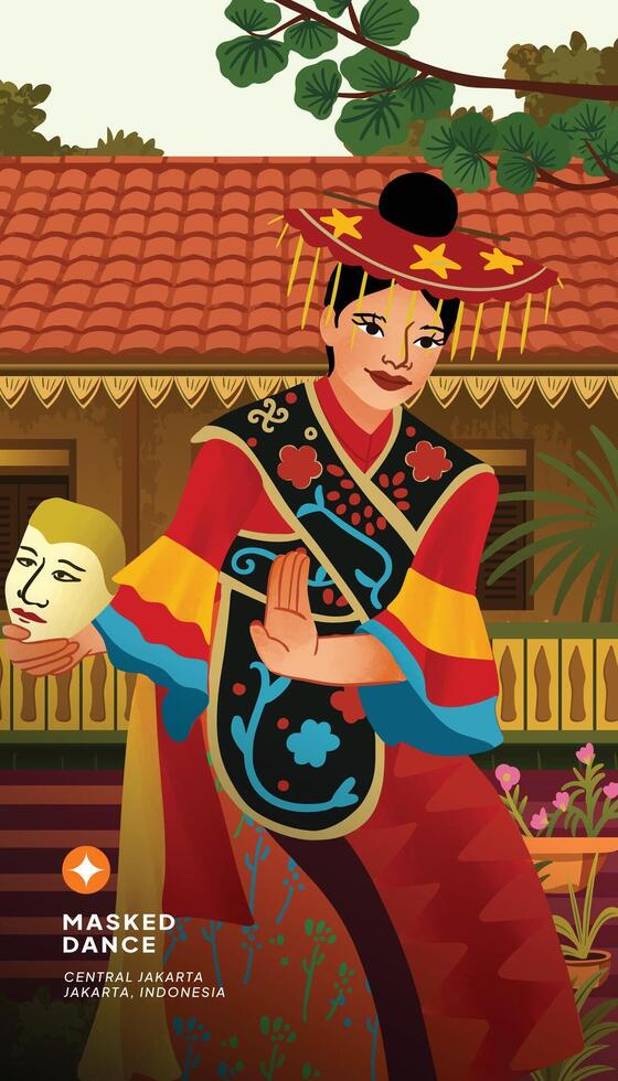 A poster for the chinese opera, with a woman in traditional dress vector
