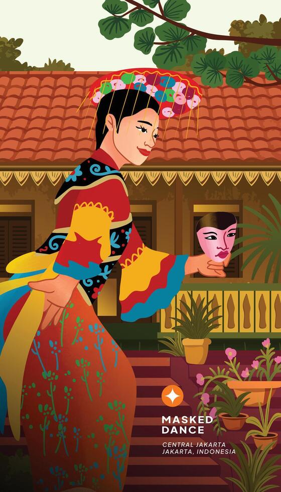 A poster for a chinese opera vector