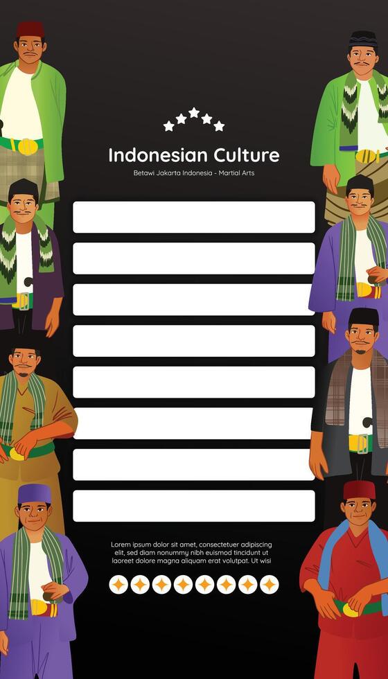 Indonesian culture illustration vector