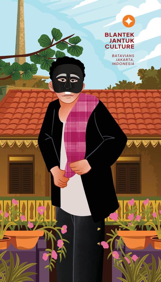 A poster for a movie about a man in a mask vector