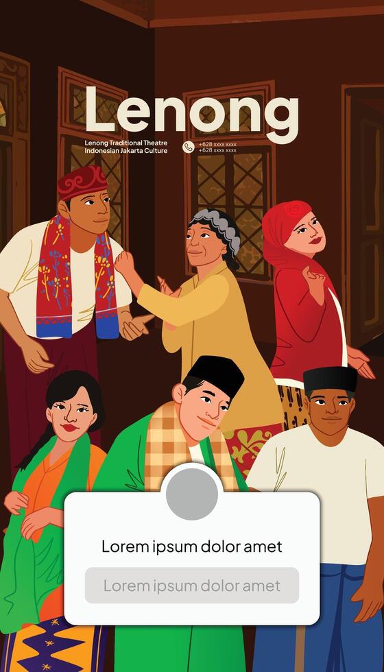 Lenong - malay language app screenshot 2 vector