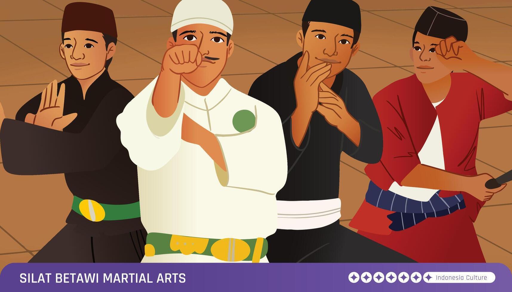 Slide show the japanese martial arts vector