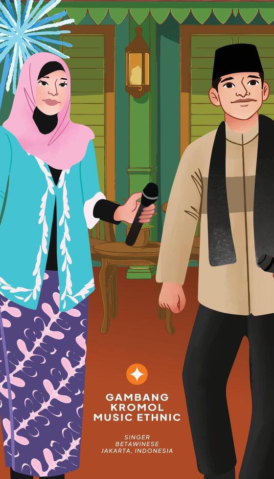 A cartoon man and woman vector