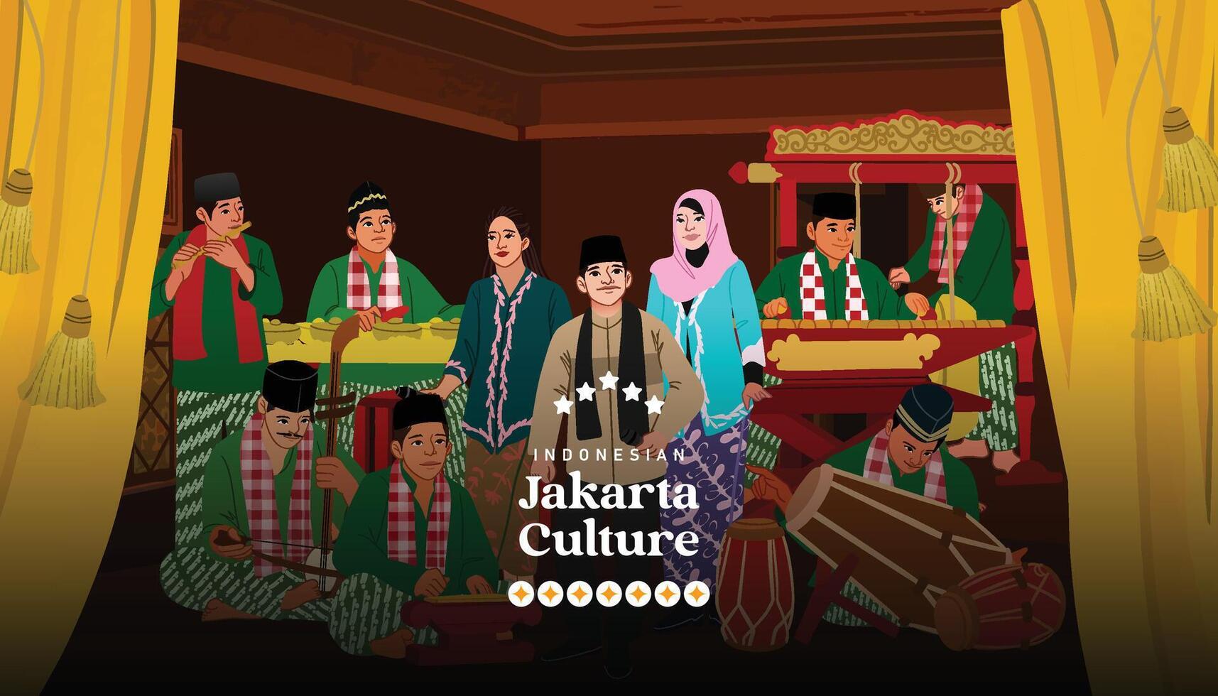 Jakarta culture - screenshot thumbnail vector
