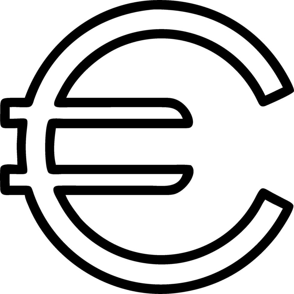 Euro sign icon illustration vector