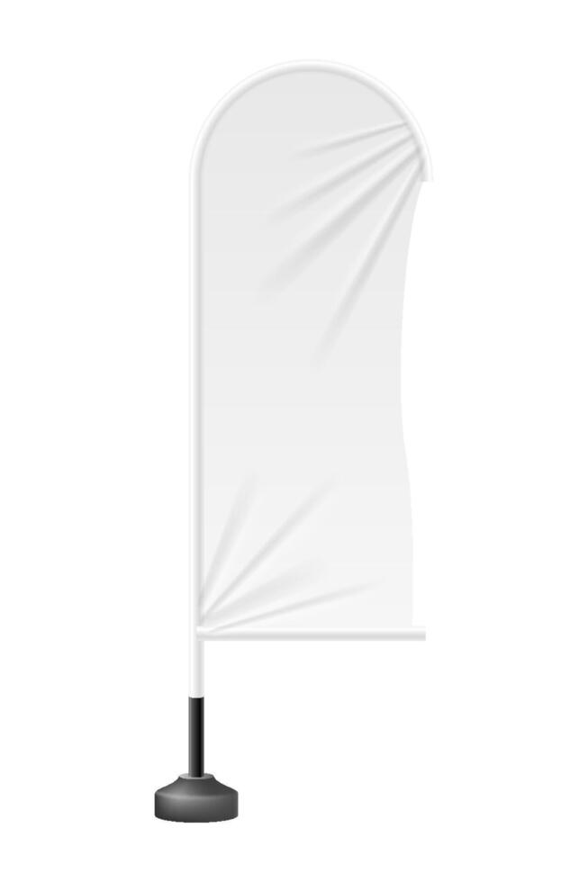 Beach blank advertising flag can be highly effective for marketing purposes vector