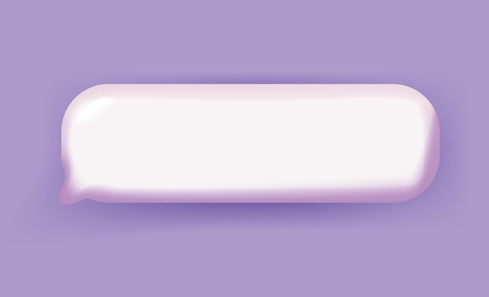 3D speech bubble on purple background vector