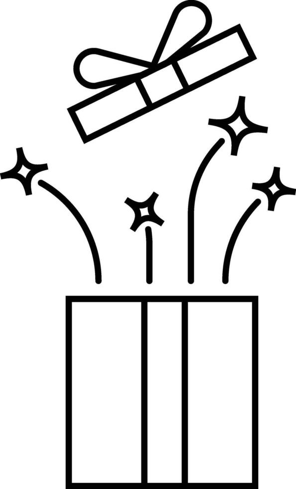 Surprise Open Gift Box Icon vector