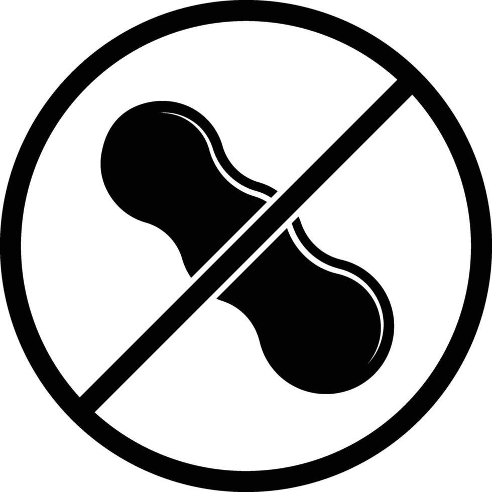 Nut Free Allergy Icon Symbol vector