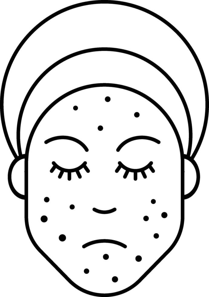 Acne Skin Condition Outline Icon vector