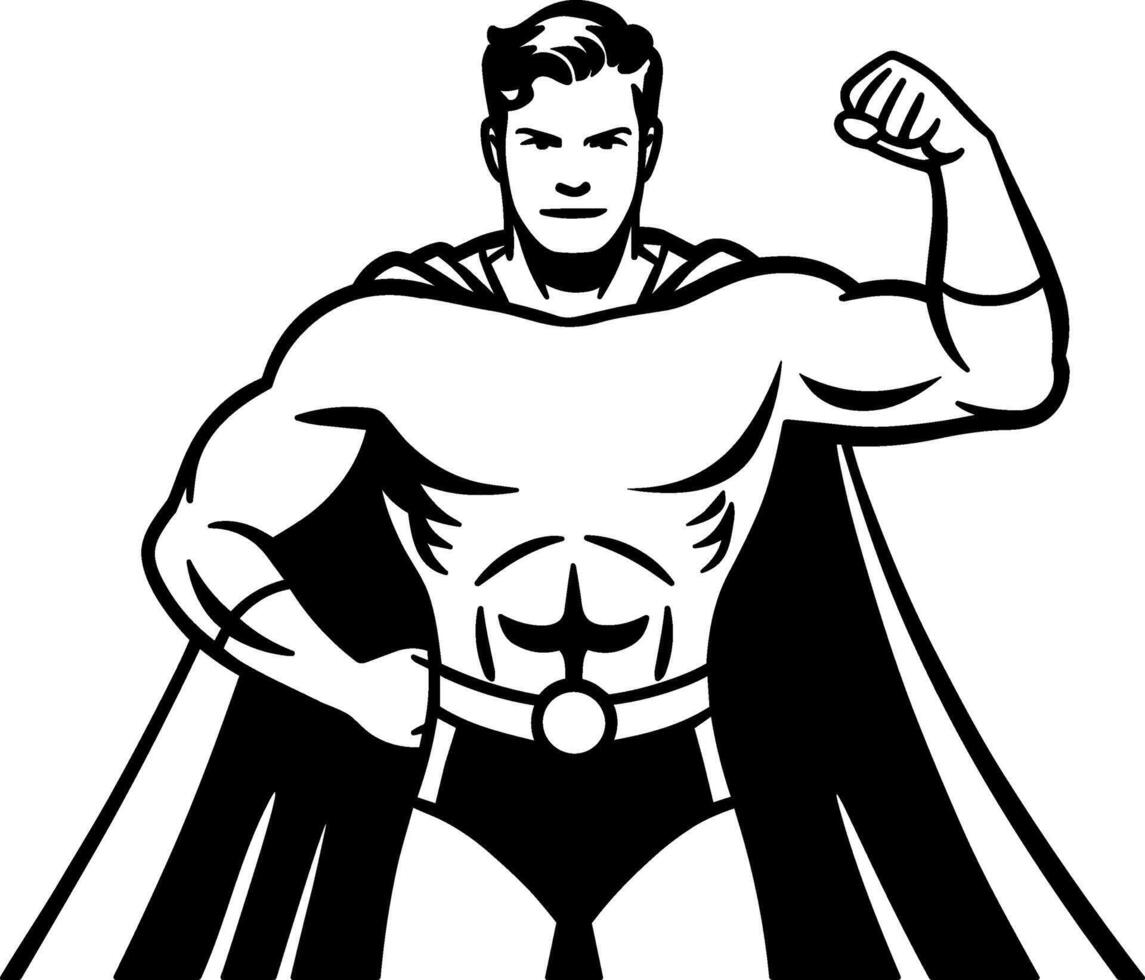 Generic Superhero Flexing Muscle vector