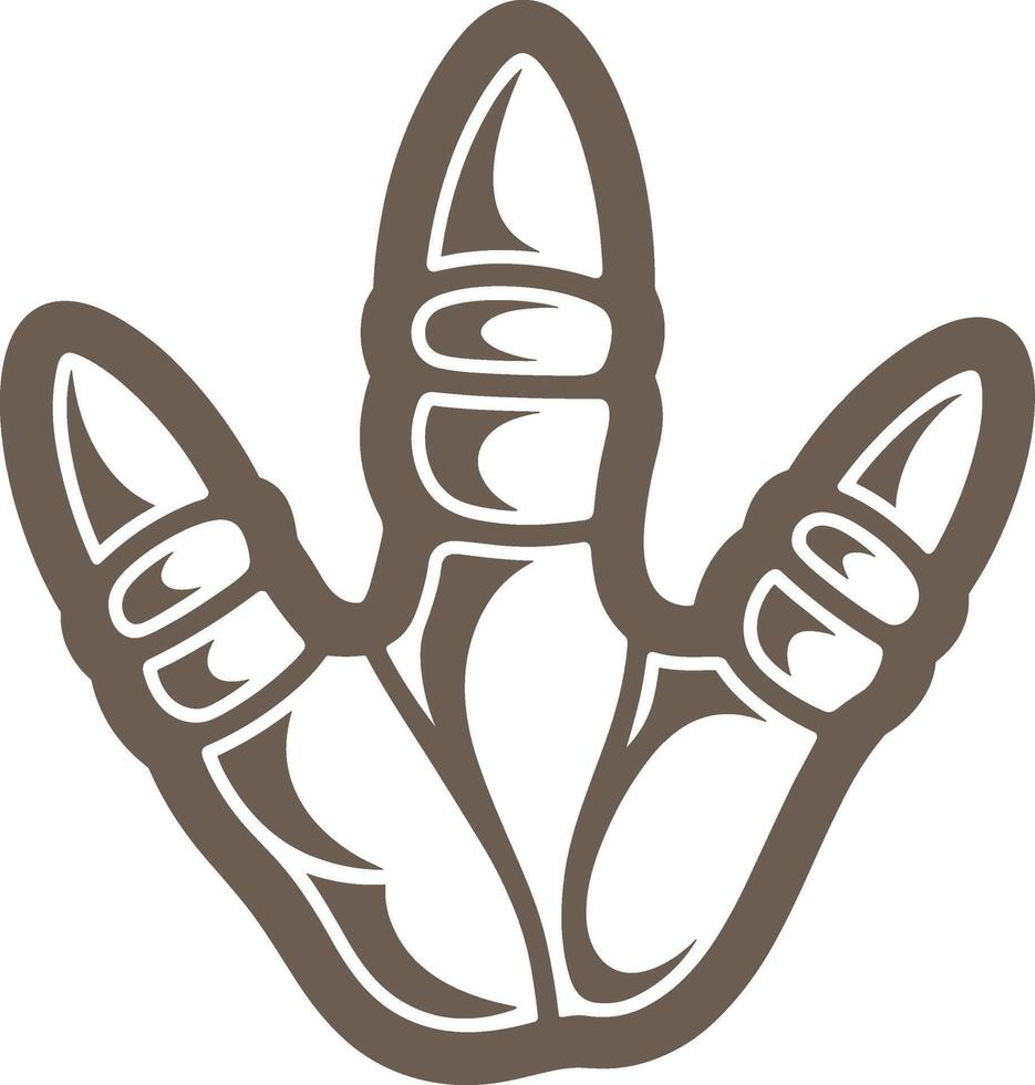 Tyrannosaurus Rex Footprint Outline vector