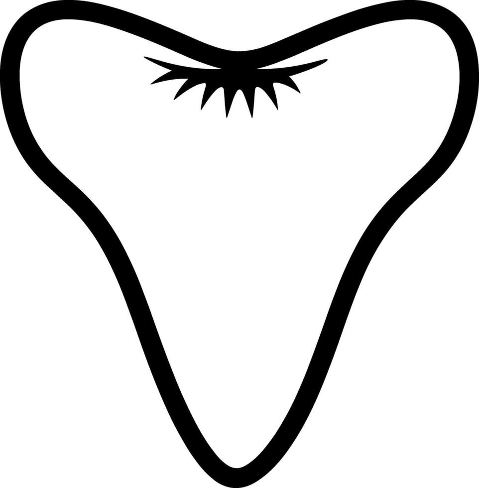 Cartoon Shark Tooth Graphic vector