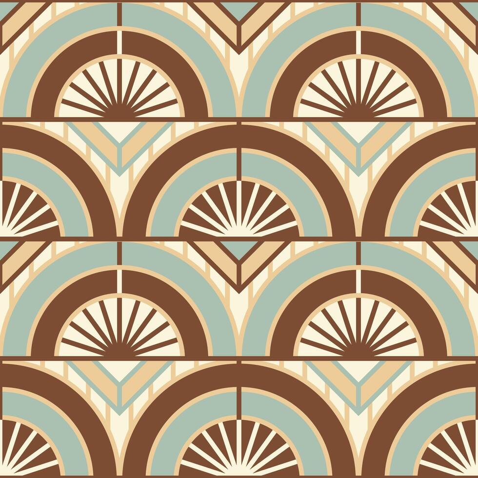 Art Deco Shape Seamless Pattern Illustration vector