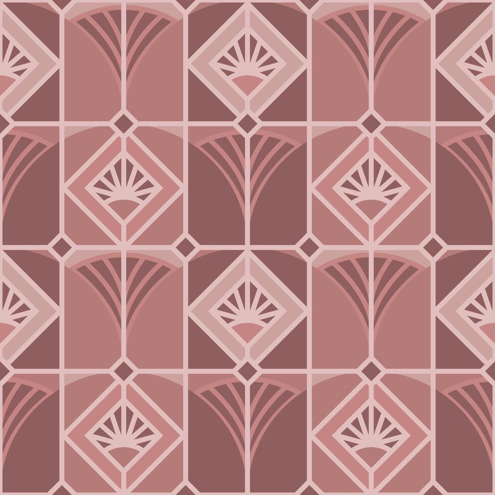 Pink Art Deco Seamless Pattern Illustration vector