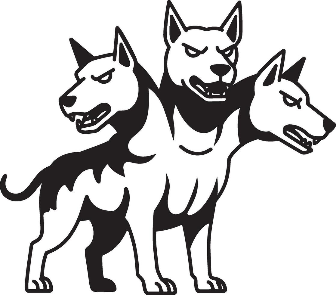 Cerberus - Three-Headed Guardian of the Underworld vector