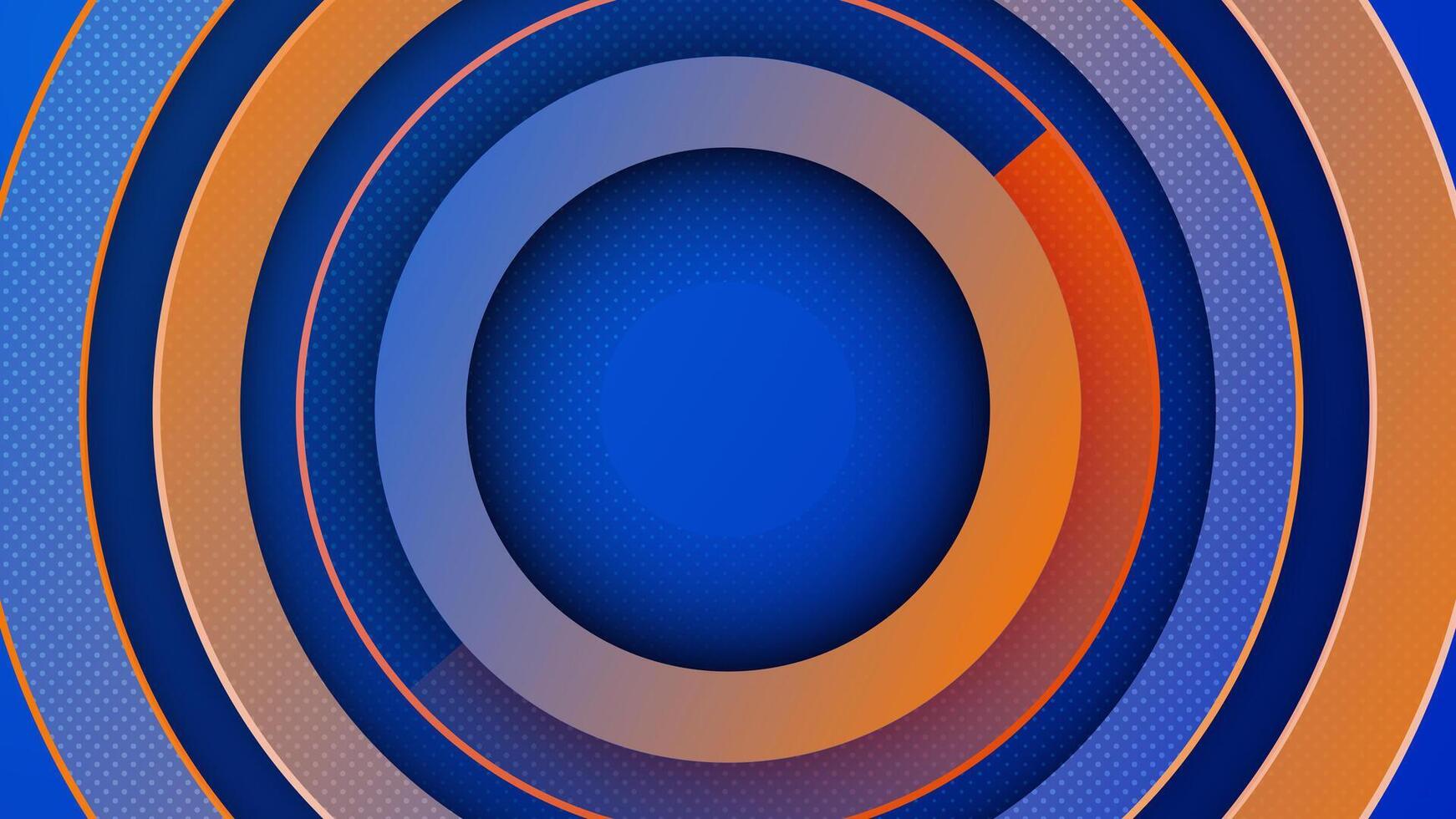 Abstract Blue and Orange Color Background with Dotted Pattern and Orange Lines for Background, Poster vector