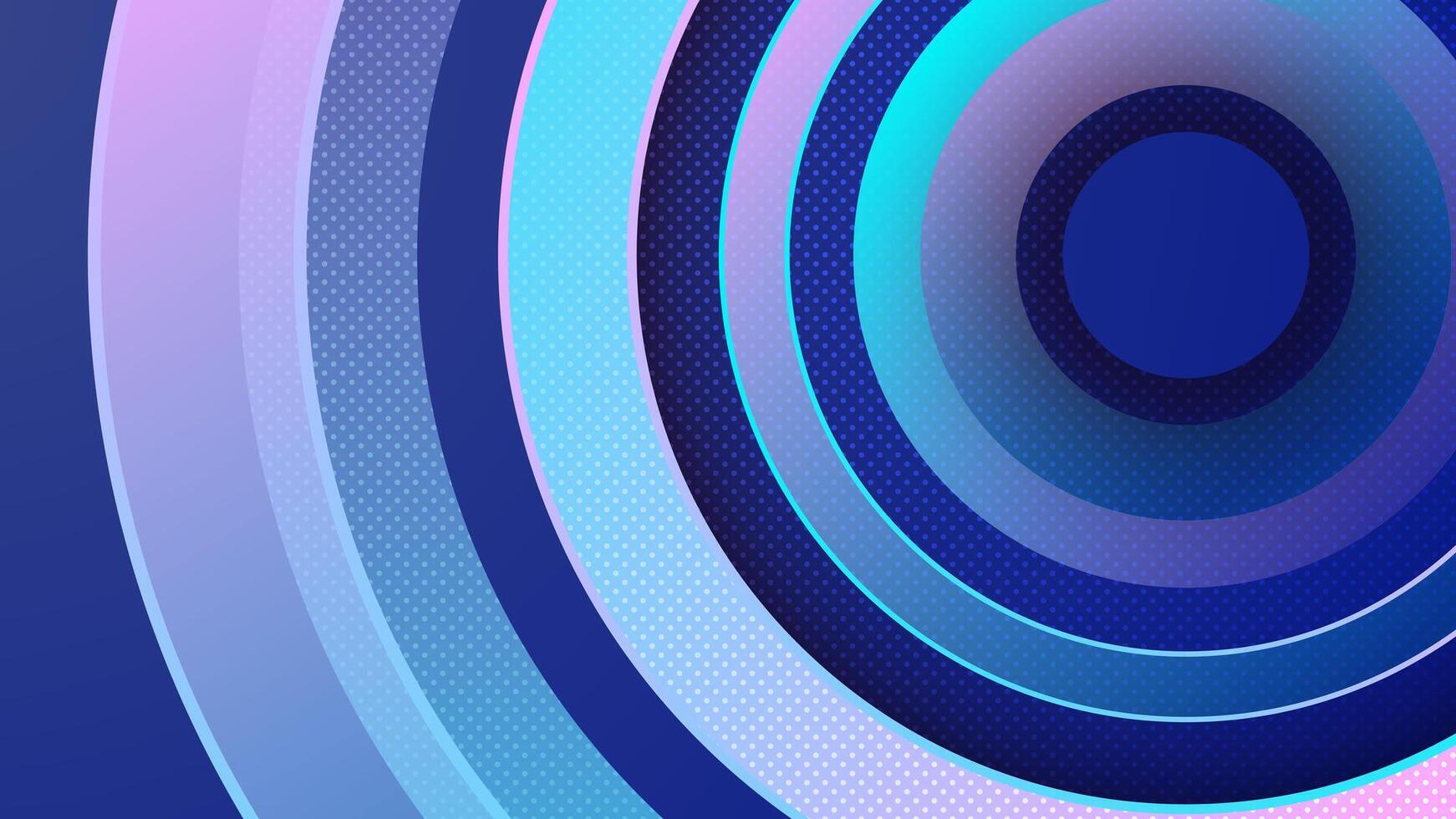 Abstract Blue Color Background with Dotted Pattern and Circle Shapes for Background, Poster vector