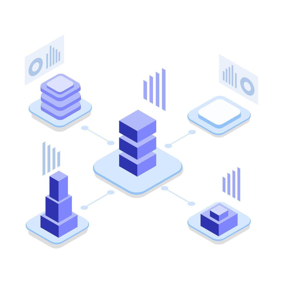 Isometric Online Security Payment Data Protection Concept vector