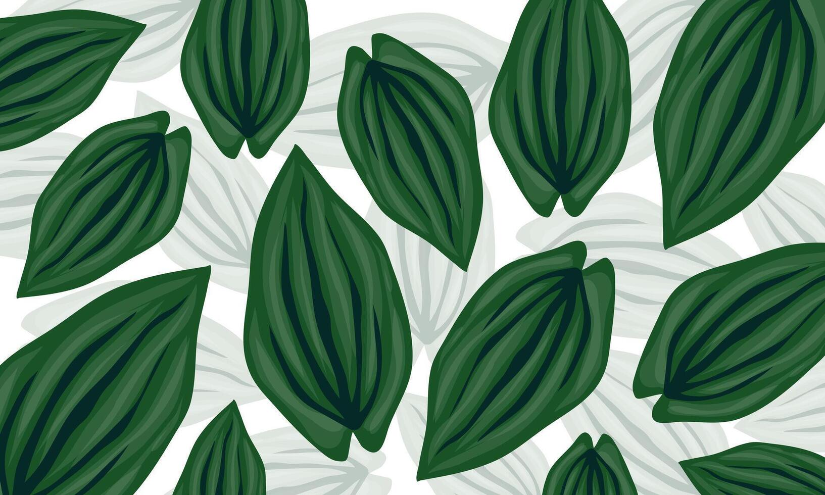 Decorative Seamless Leaf Pattern with Bold Leaf Shapes vector