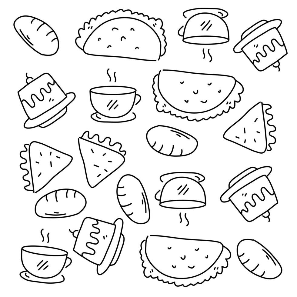 Food and Drink Collection with Fun and Creative Sketches vector