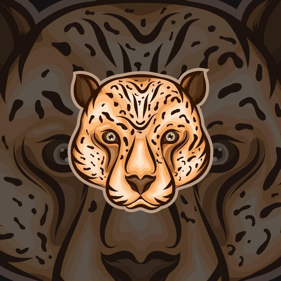 Jaguar Animal Mascot Logo Design Wild Cat Predator vector