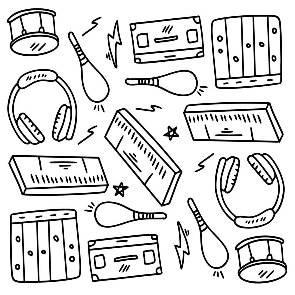Hand Drawn Cactus Set with Pots and Flowers vector