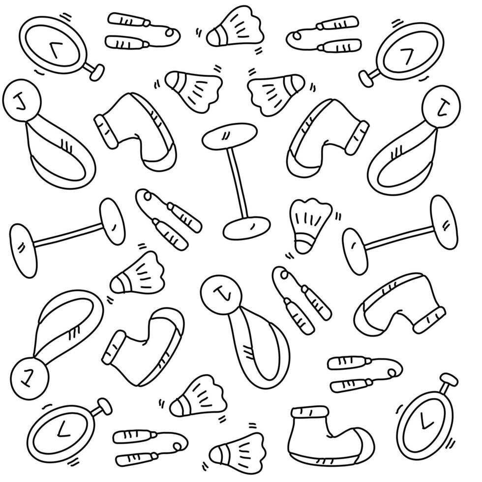 Sport Line Art Icons Fitness Activity Elements vector