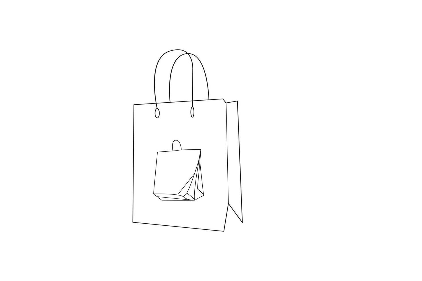 Clean bag sketch illustration merchandise packaging art vector