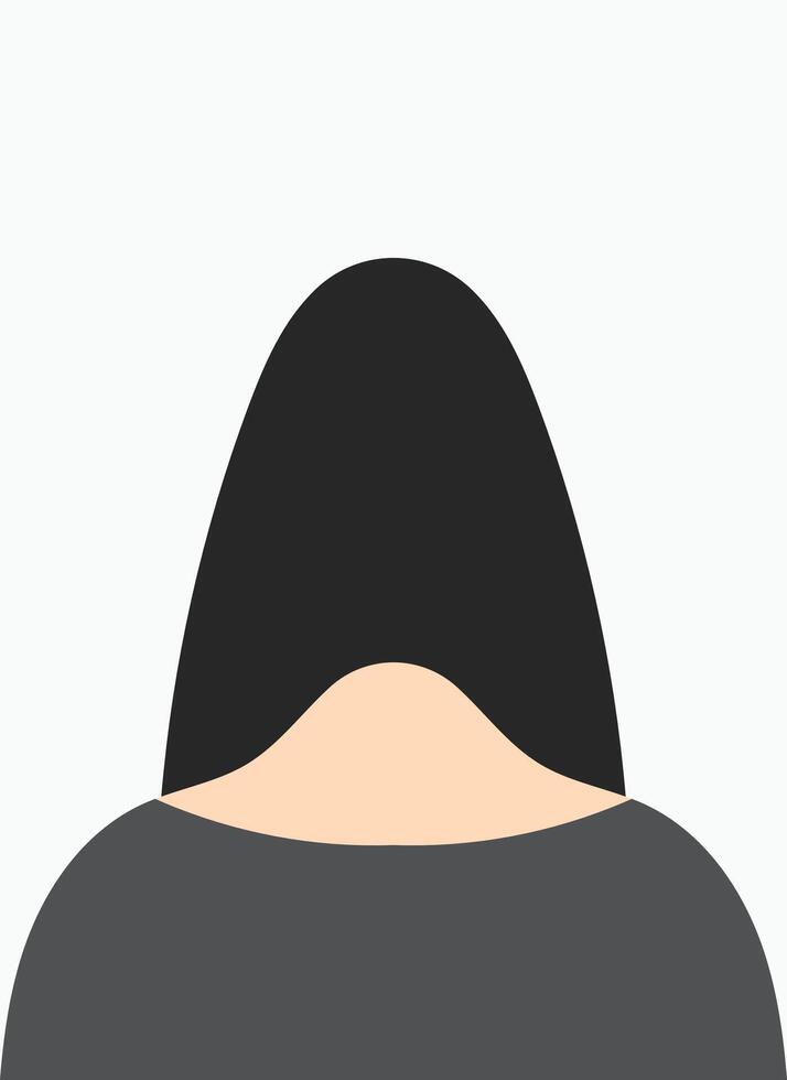 Art abstract woman view from back vector