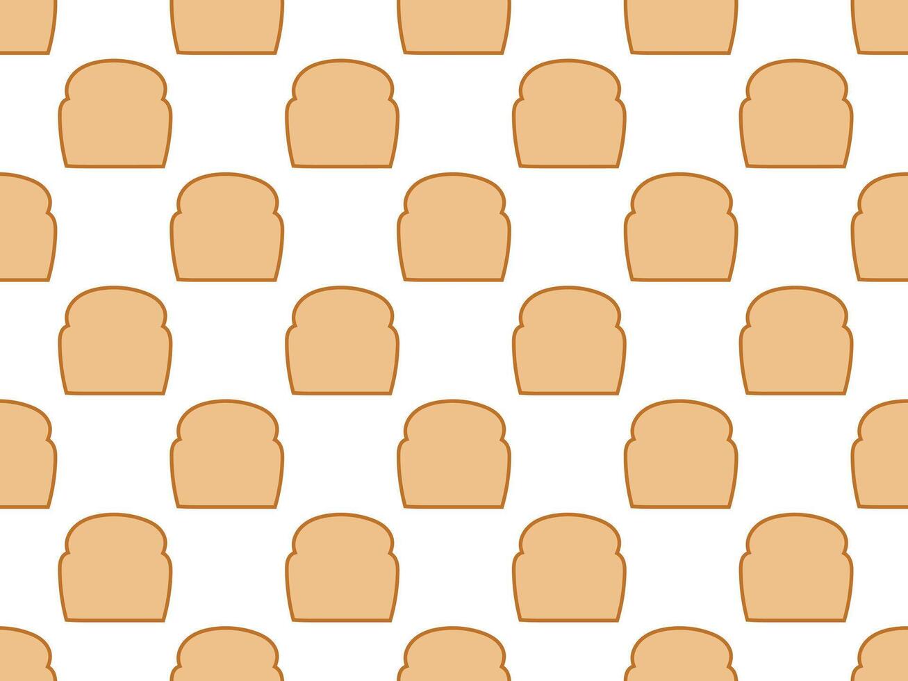 Design template background bread repeat pattern vector