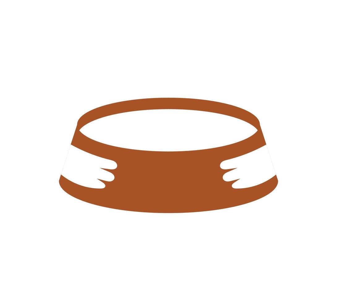 Logo pet food bowl unique design with blank background vector