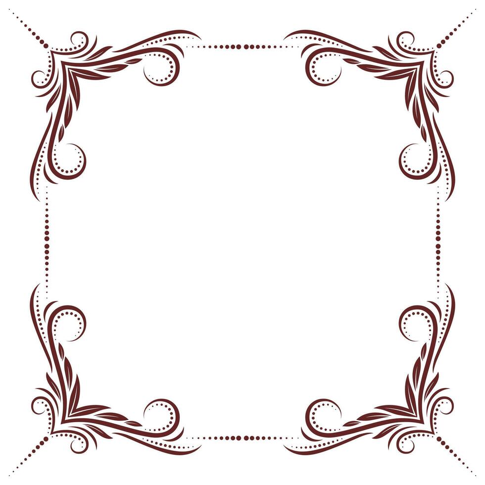 An elegant floral frame design with a decorative border, perfect for invitations, greeting cards, or other design projects vector