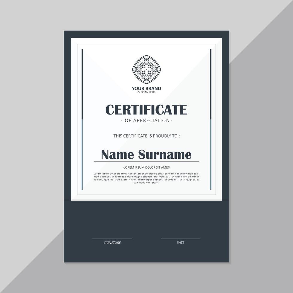 abstract style business certificate vector