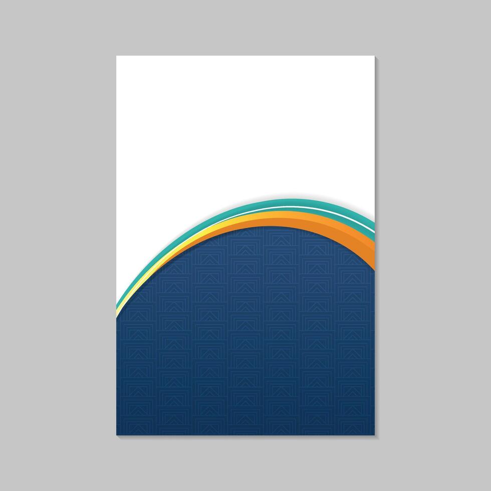 Colorful abstract line business cover template vector