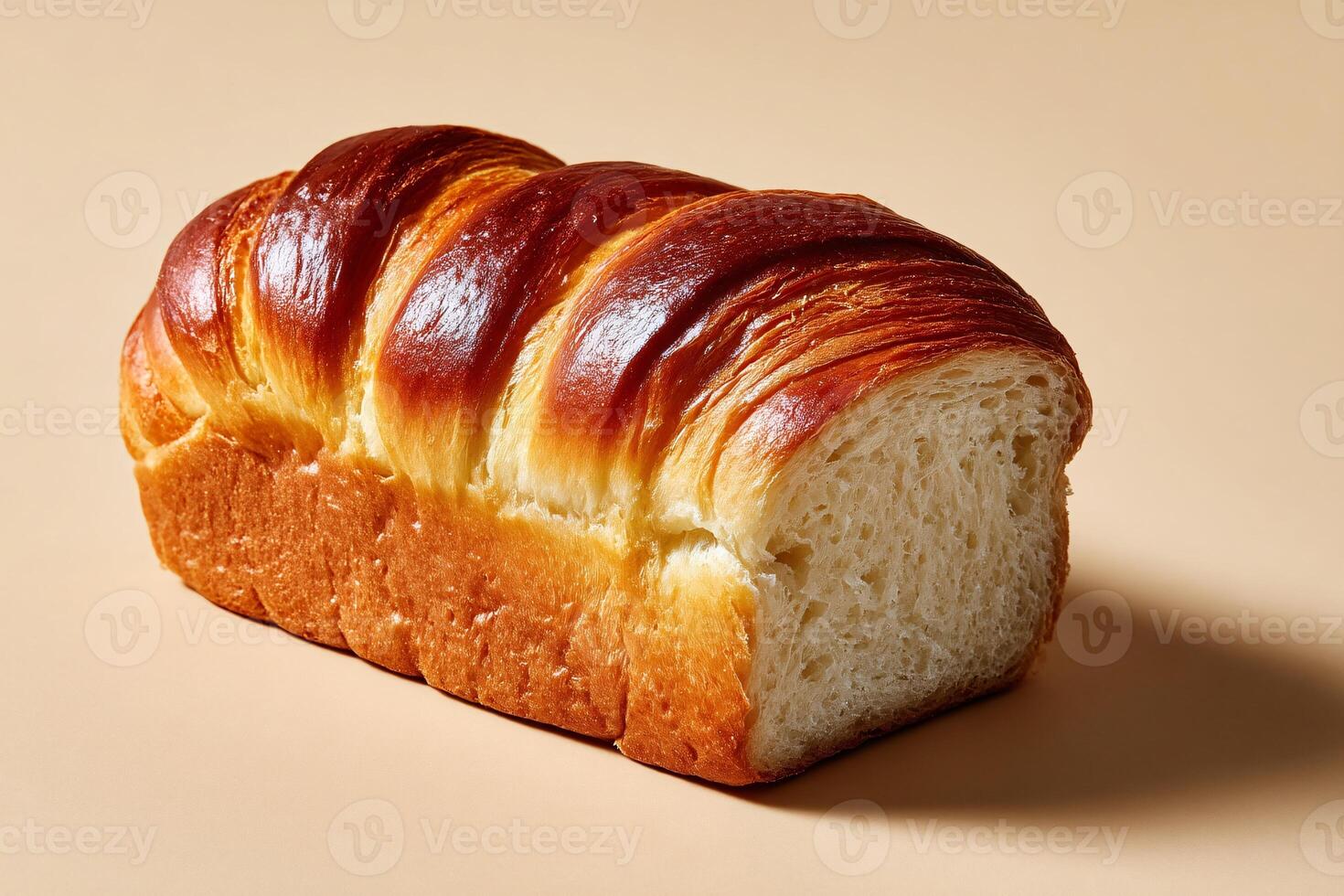 tempting pain de mie in the minimalist corner on a cream background photo