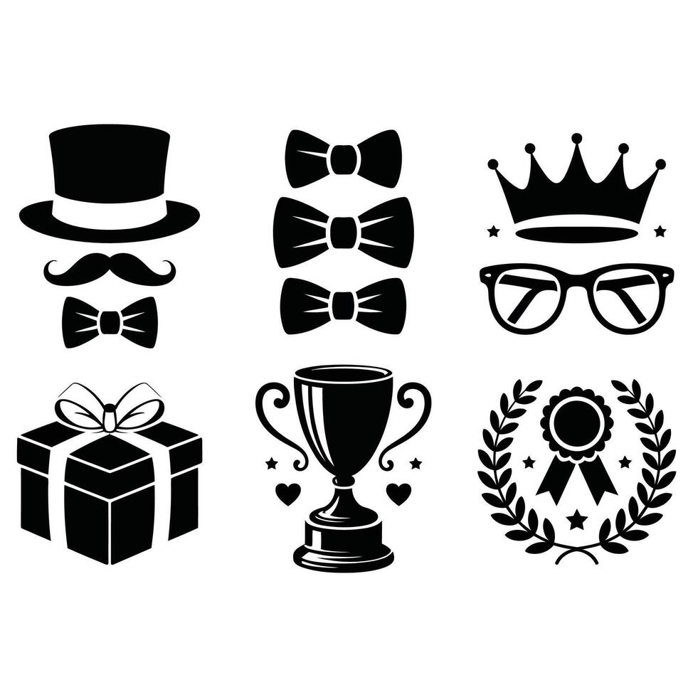 Designing Father's Day set for Events vector