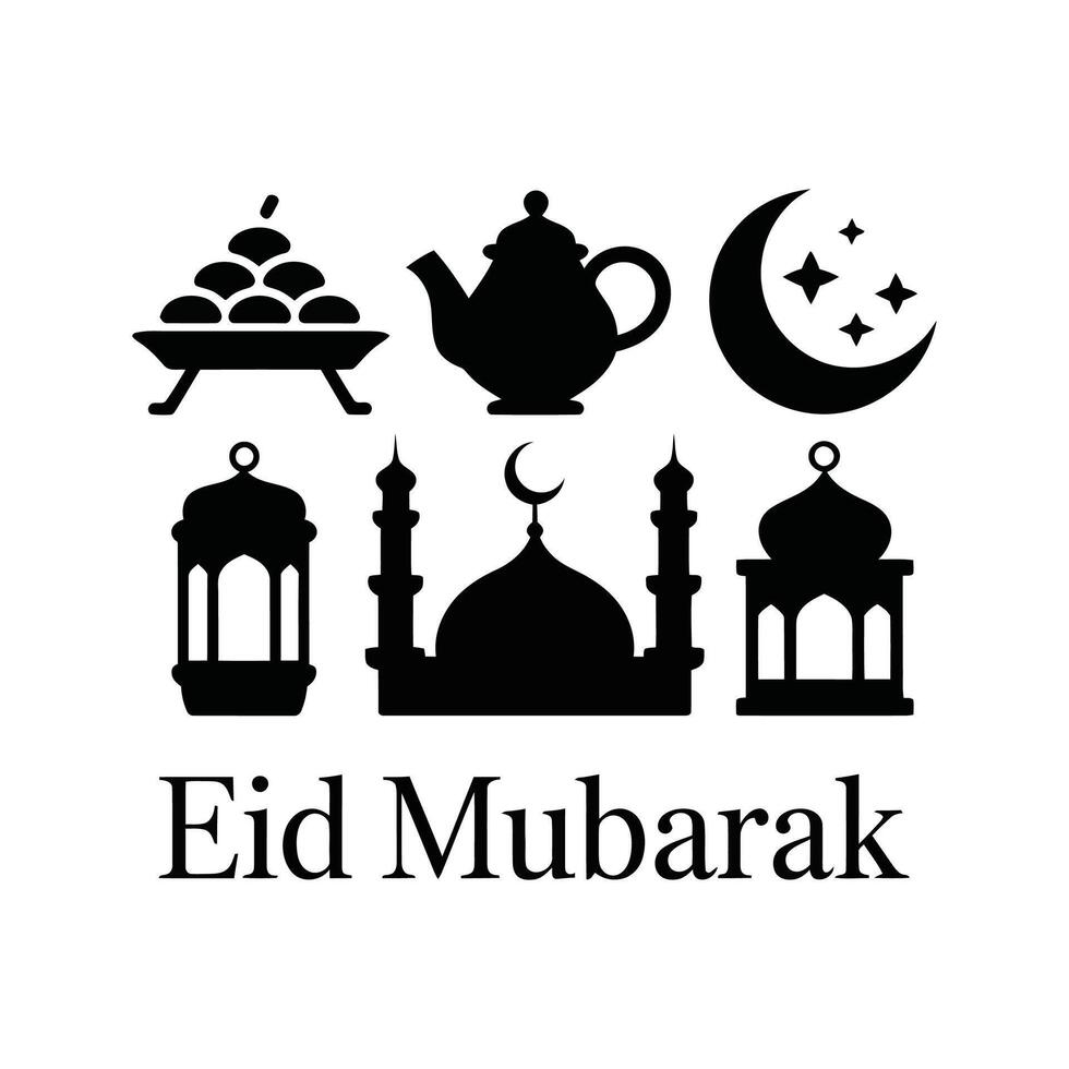 Traditional Eid al Adha artwork for Muslim festivals vector