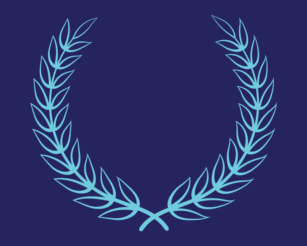 Sky color leaf circle and branch art vector