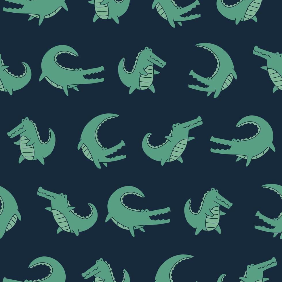 Crocodile Seamless Pattern Background for Print Fabric Surface Fashion Wrapping vector