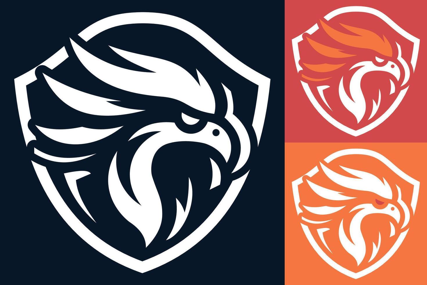 A logo for a sports team with an eagle head vector