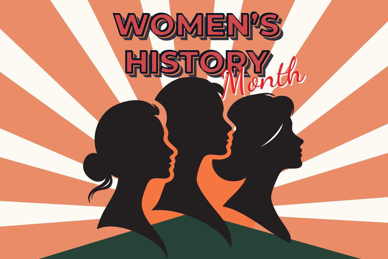 Women's history month logo vector